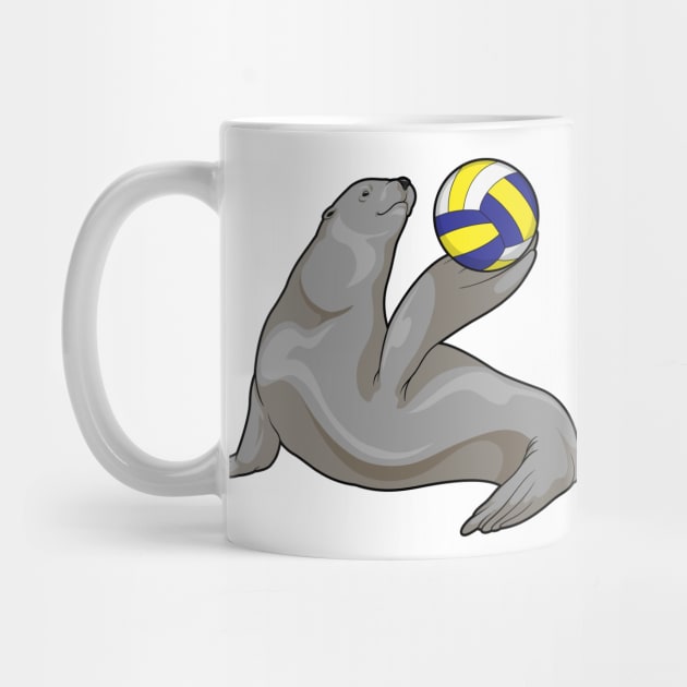 Seal Volleyball player Volleyball by Markus Schnabel